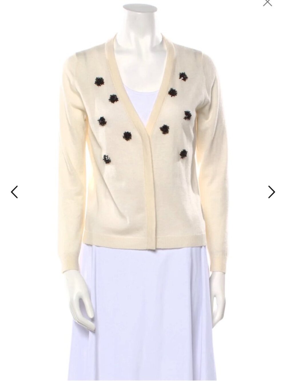 Weekend Max Mara V-Neck Sweater with Embellishments
